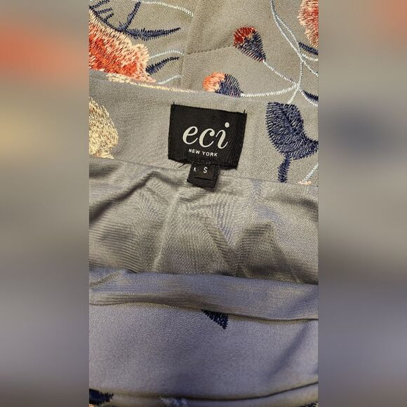 Eci New York Floral Embroidered Midi Knee Length Pencil Skirt - Picture 5 of 9